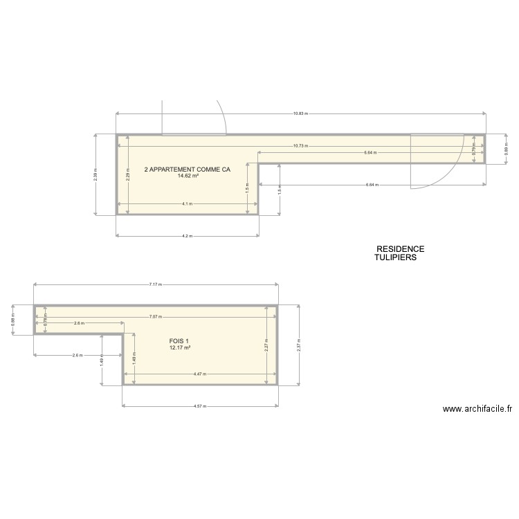 résidence tulipiers. Plan de 0 pièce et 0 m2