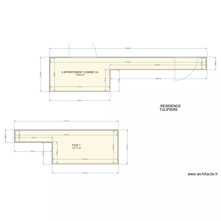r&eacute;sidence tulipiers. Plan de 