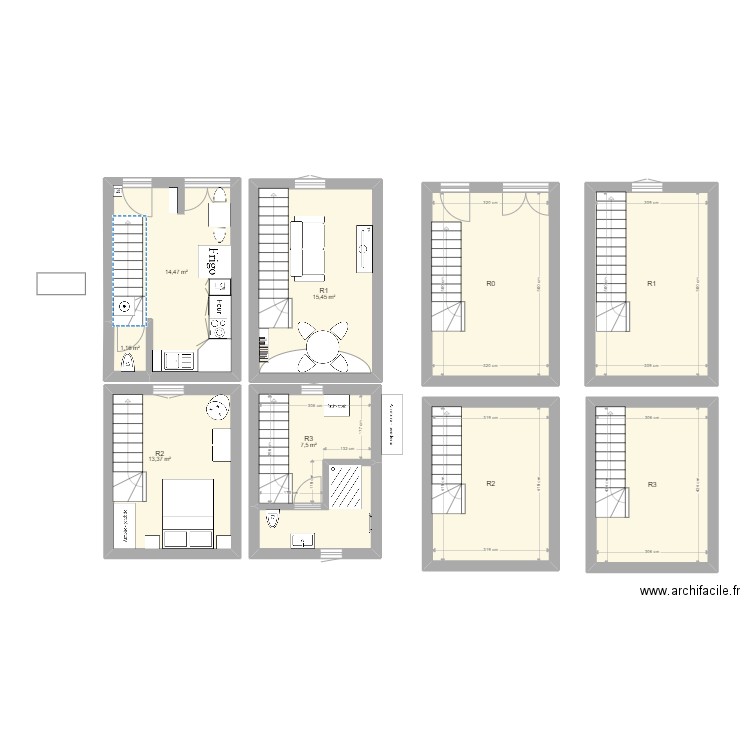 MAison Magalas. Plan de 0 pièce et 0 m2