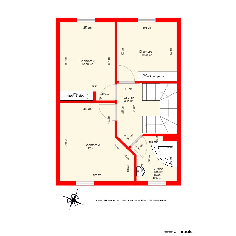 BI 4556 1er étage coté. Plan de 0 pièce et 0 m2