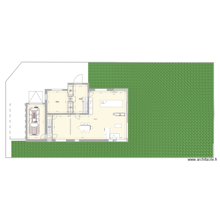 Tervuren REZ. Plan de 8 pièces et 135 m2