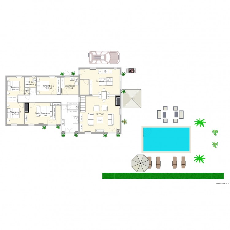 maison saint hilaire 2. Plan de 0 pièce et 0 m2