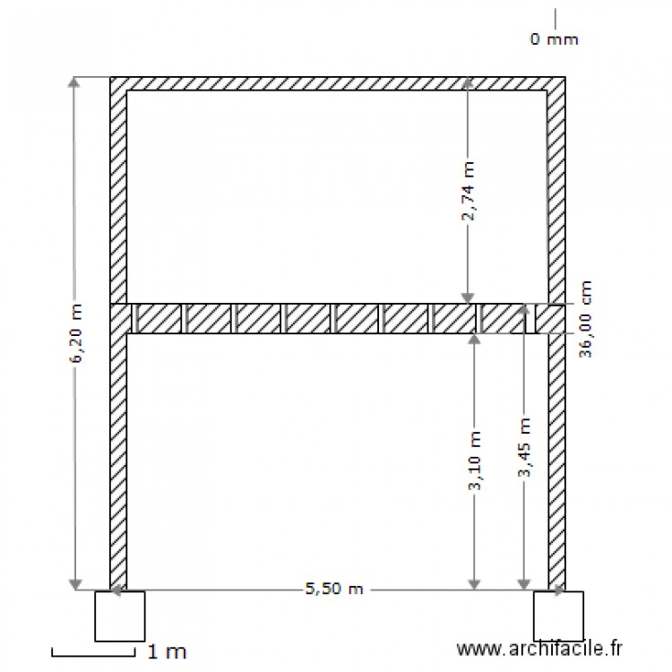coupe plancher. Plan de 0 pièce et 0 m2