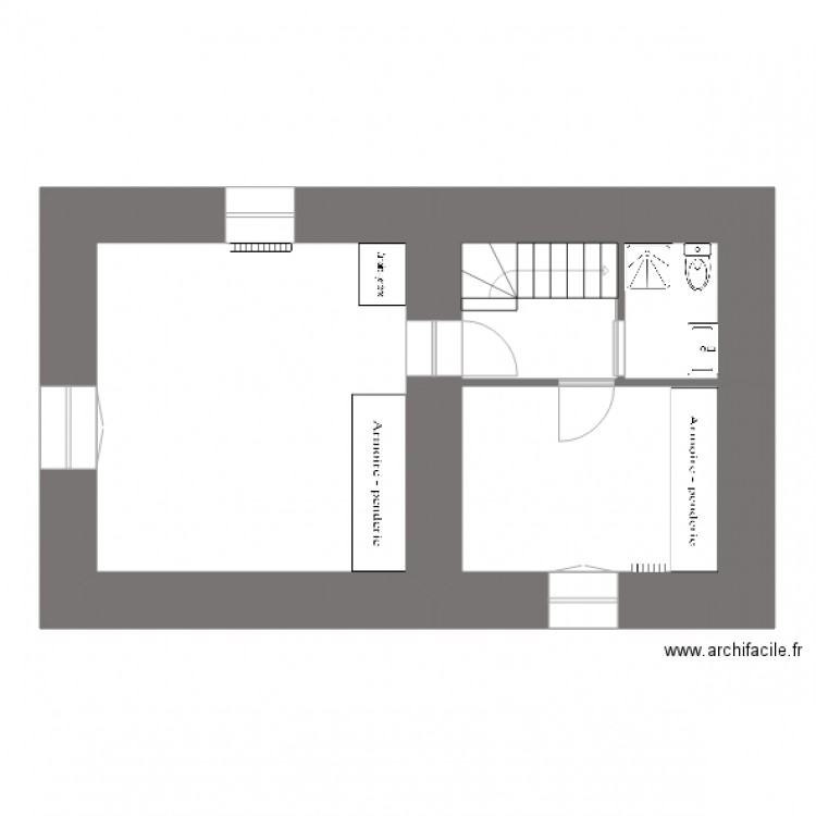 RDC Maison St Caprais. Plan de 0 pièce et 0 m2