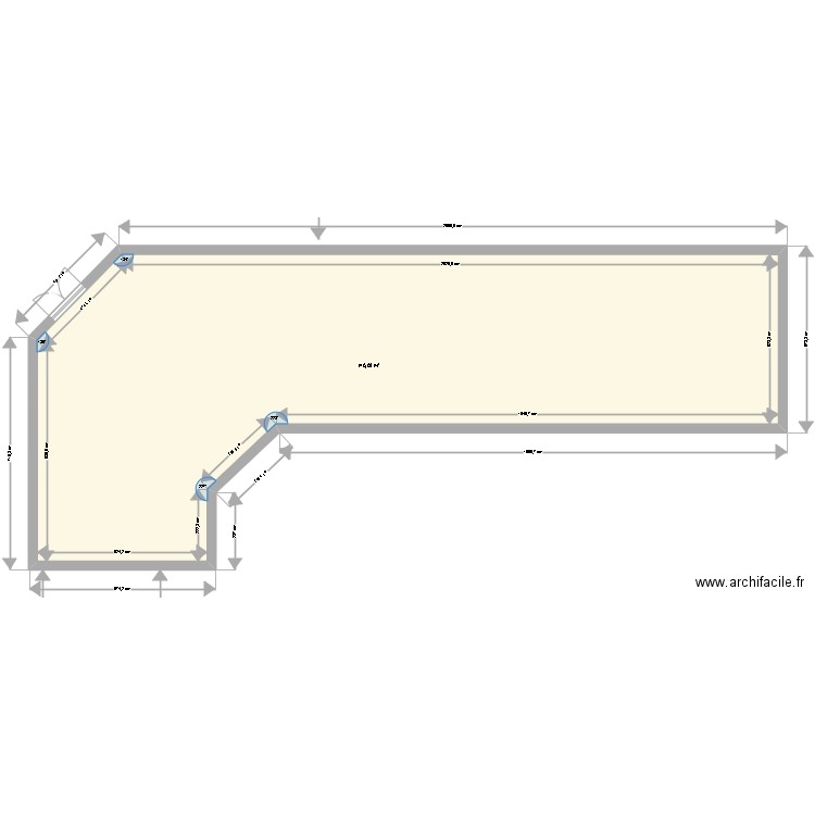 PSenlis le flingue. Plan de 1 pièce et 140 m2