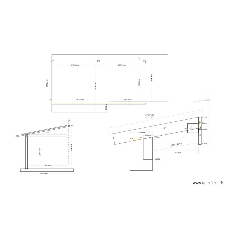 Structure pergola 2023_V3. Plan de 0 pièce et 0 m2