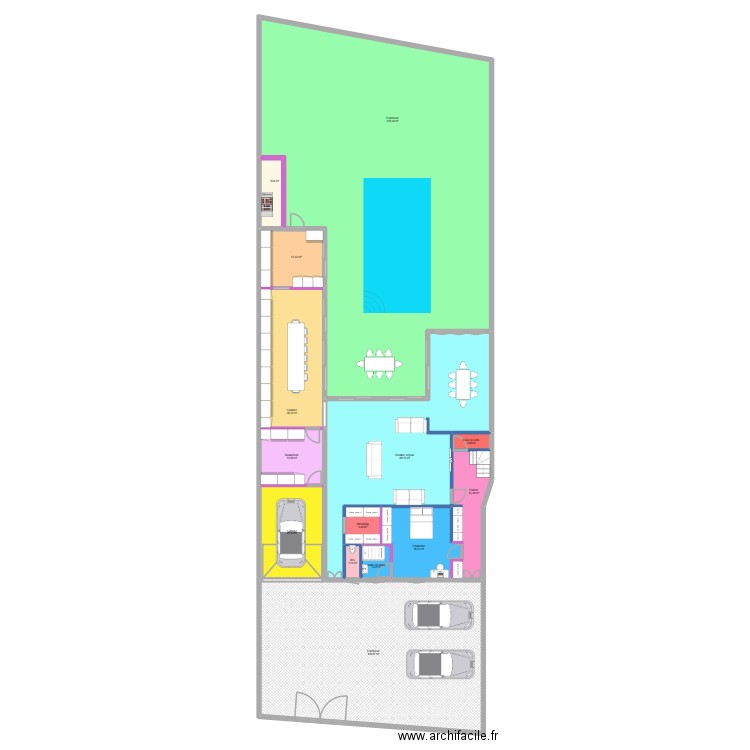CHATEAUBRIAND MASSE. Plan de 14 pièces et 527 m2