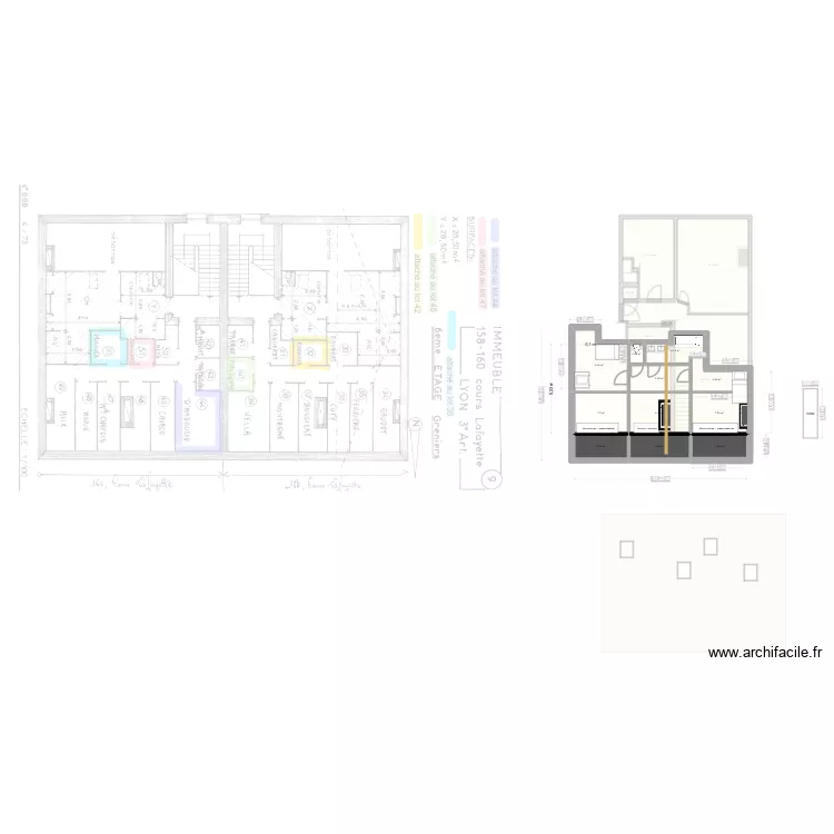 grenier28. Plan de 18  et 143 m²