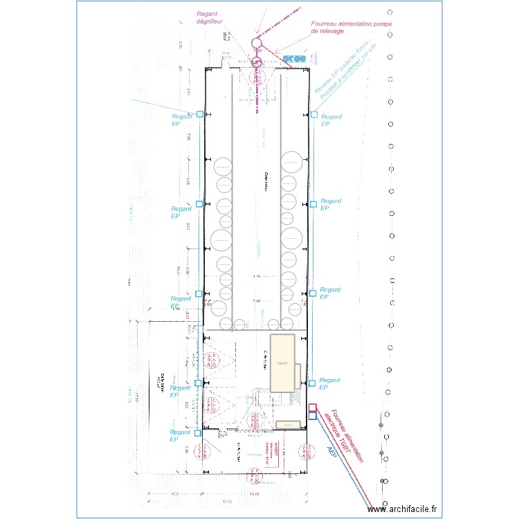 cuvier provisoir. Plan de 3 pièces et 1851 m2