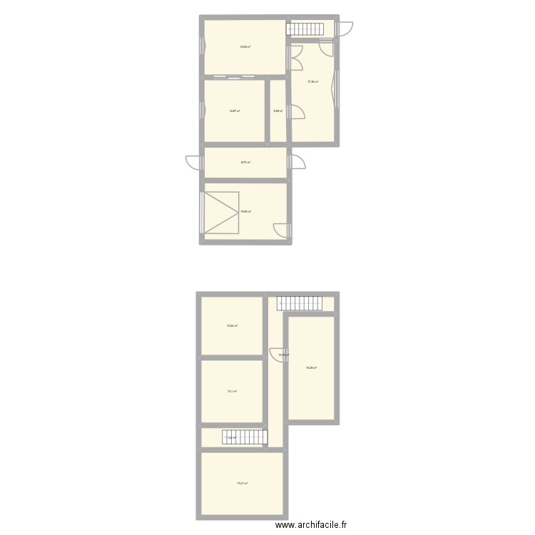 Venette. Plan de 12 pièces et 148 m2
