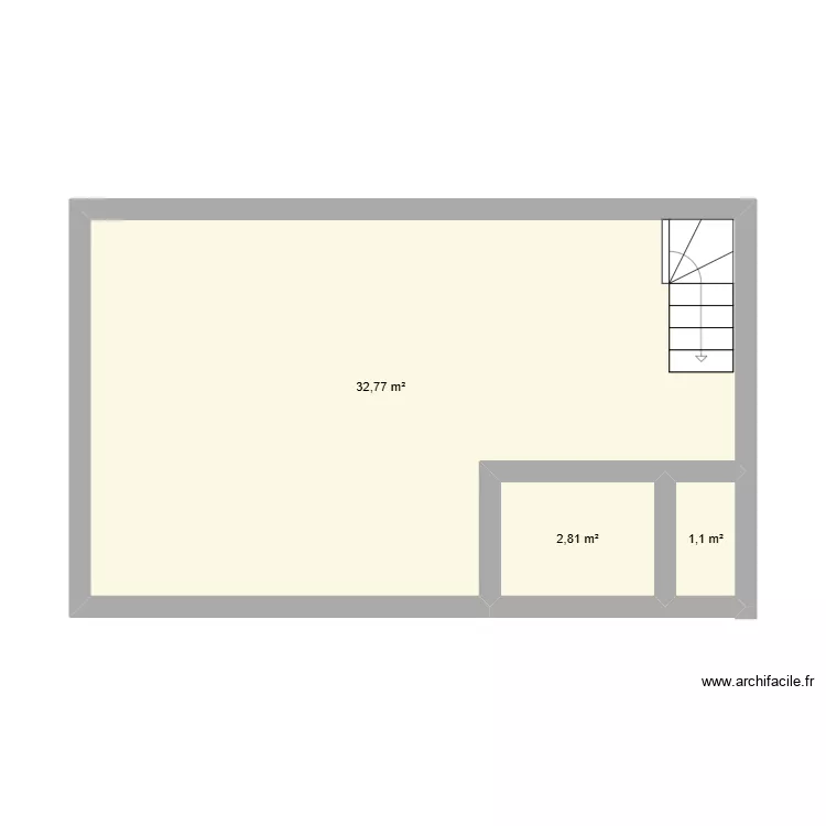 Venette. Plan de 3  et 37 m²