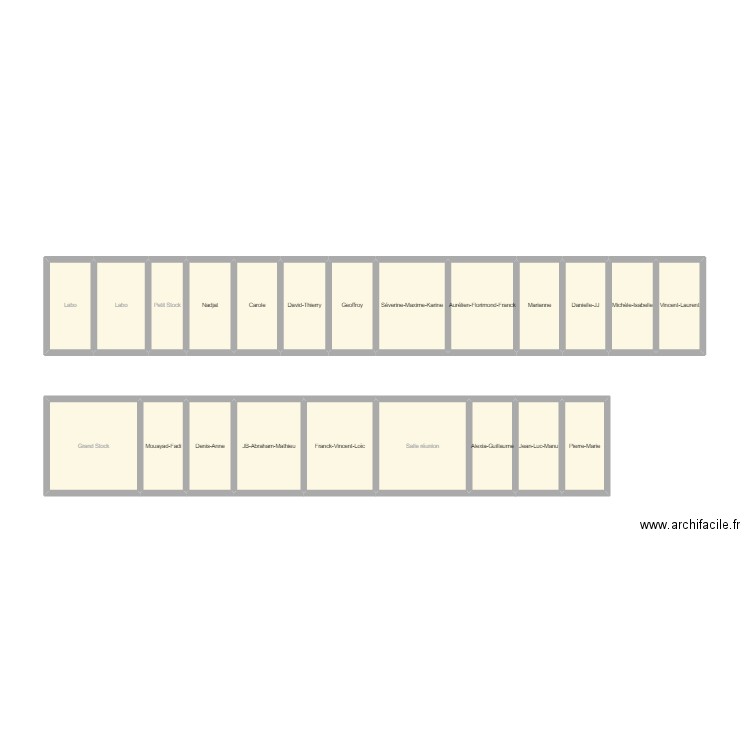 Lippmann_projet1. Plan de 22 pièces et 45 m2