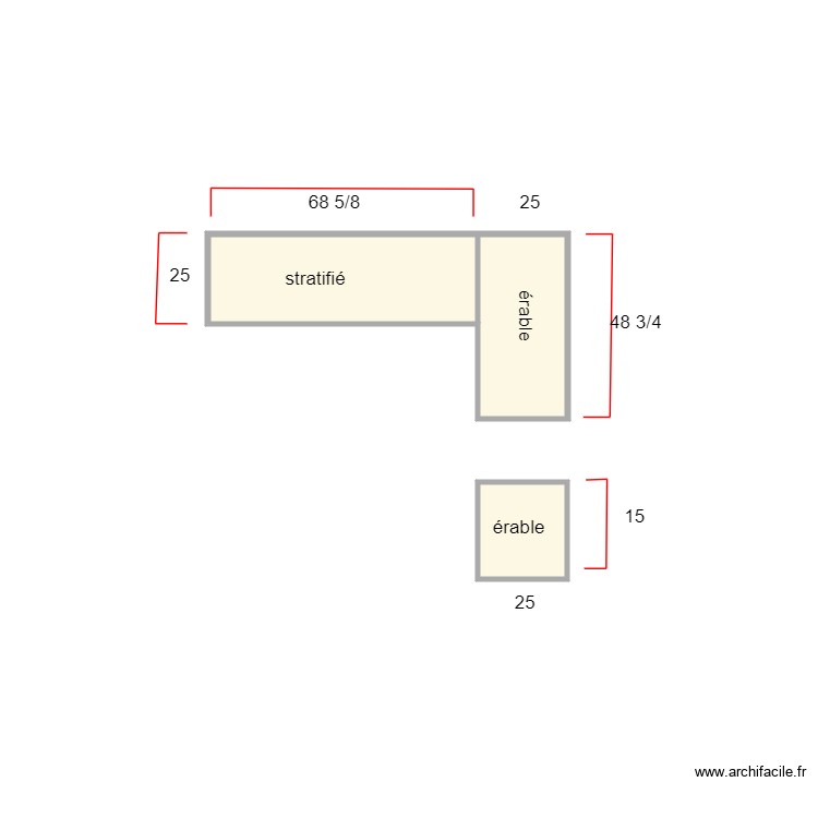 Comptoir 488 Ferland. Plan de 0 pièce et 0 m2