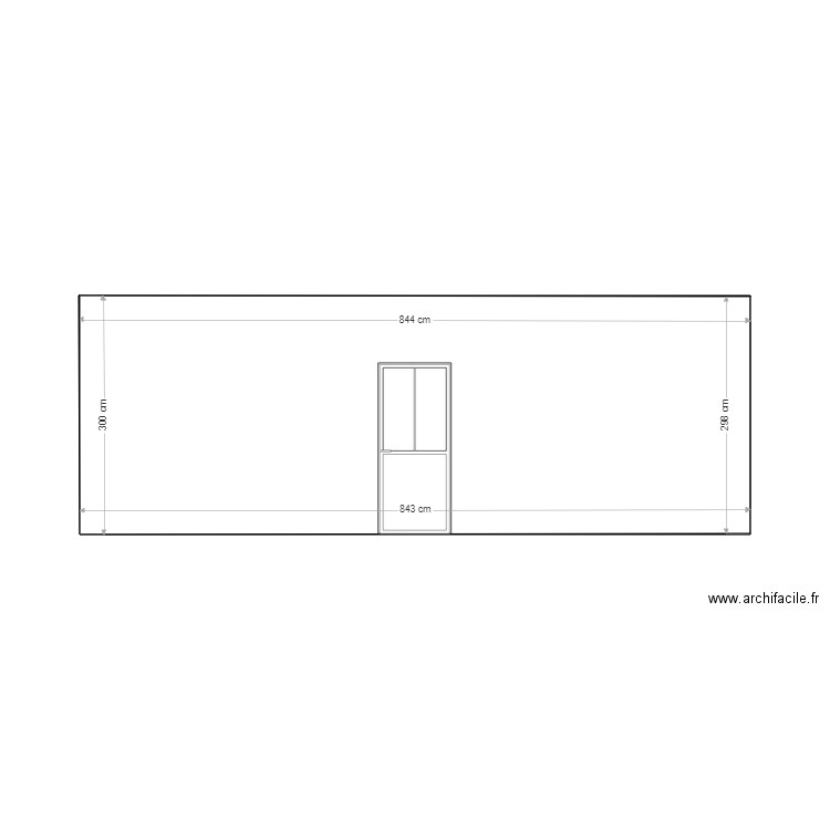 façade arrière. Plan de 0 pièce et 0 m2