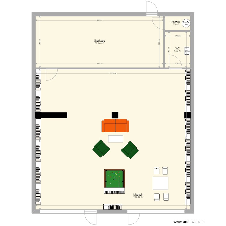 Projet SP. Plan de 4 pièces et 144 m2