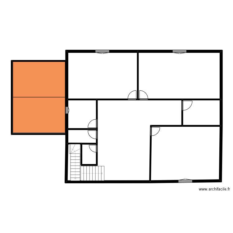 BECHU R+1. Plan de 10 pièces et 166 m2