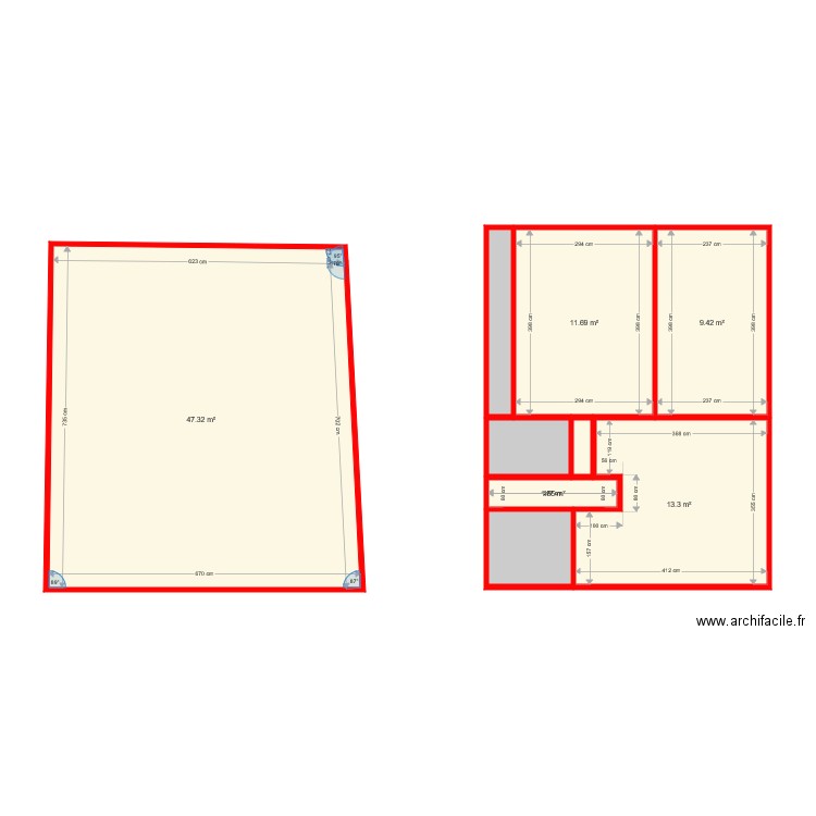 BI 2874 3eme étage. Plan de 0 pièce et 0 m2