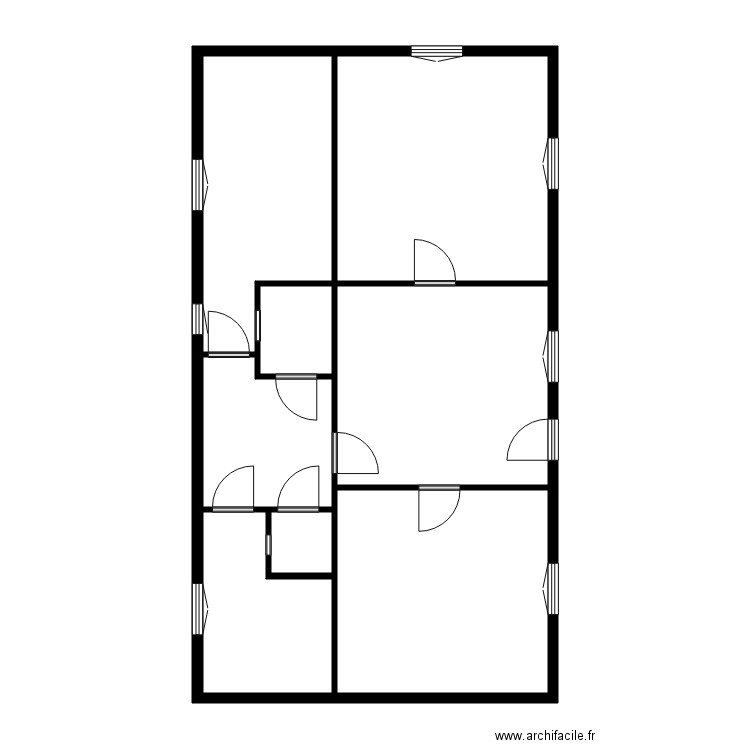 HOCQUARD. Plan de 8 pièces et 80 m2