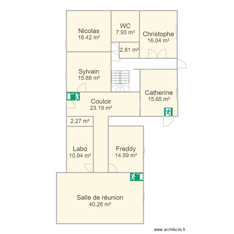 Bureau FAY. Plan de 0 pièce et 0 m2