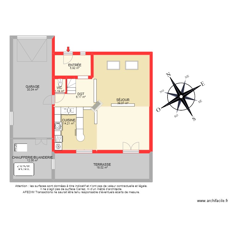 BI 13439. Plan de 24 pièces et 330 m2