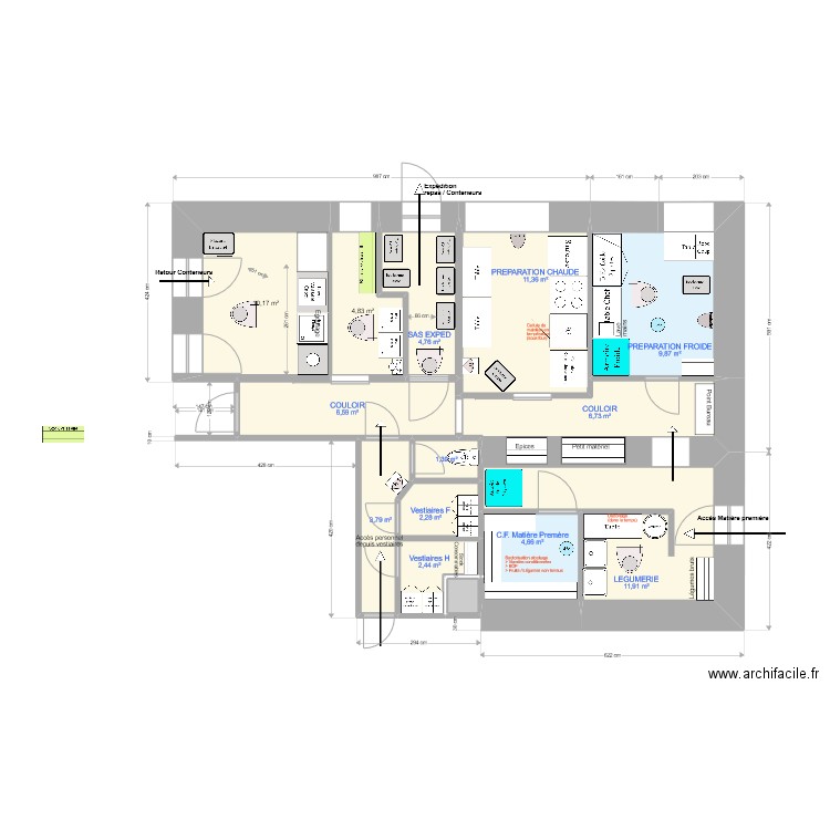 Mendionde 006. Plan de 14 pièces et 81 m2