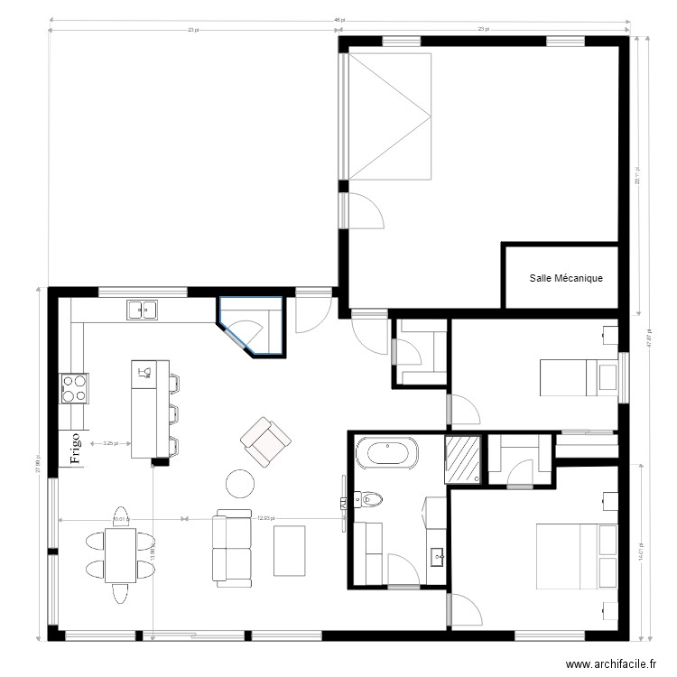 RDC Brouard et Létourneau. Plan de 0 pièce et 0 m2