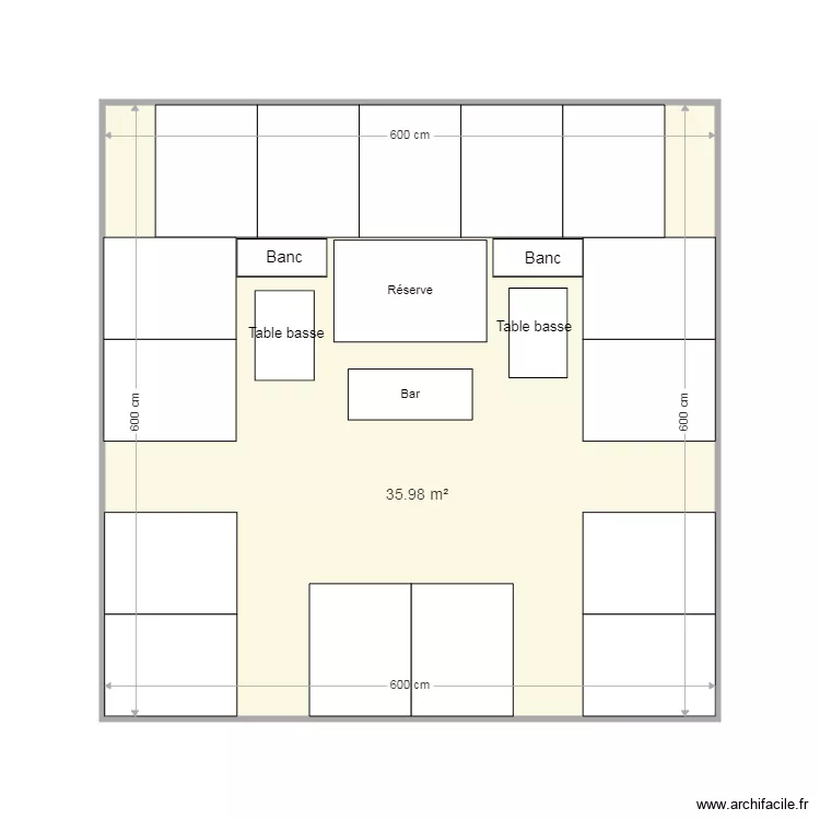 rando lyon 36m2 4542. Plan de 