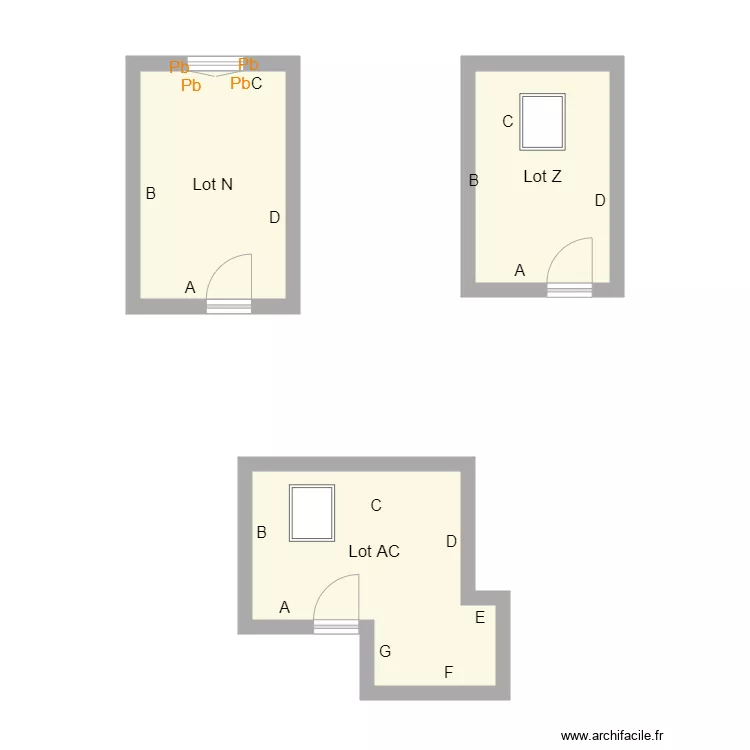 Croquis BAILLY Annexes 3 et 4&egrave;me Etages. Plan de 