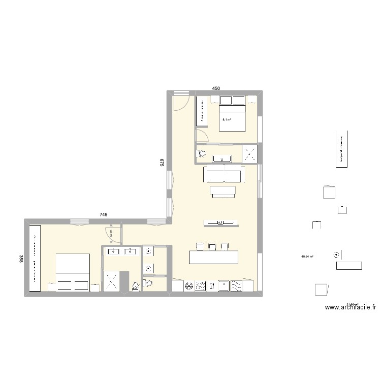 ayala 23  opcion 3. Plan de 3 pièces et 71 m2