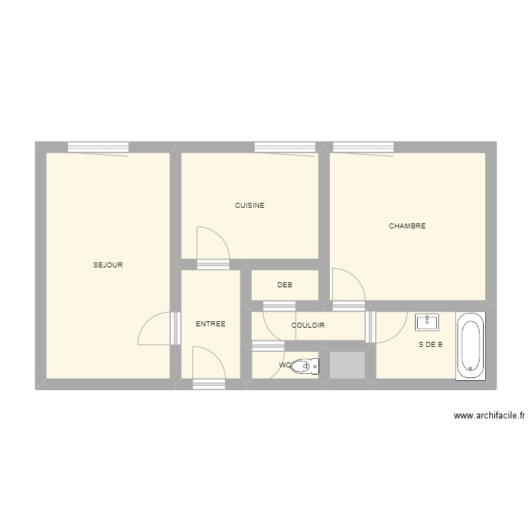 FLACASSIER 15. Plan de 9 pièces et 53 m2