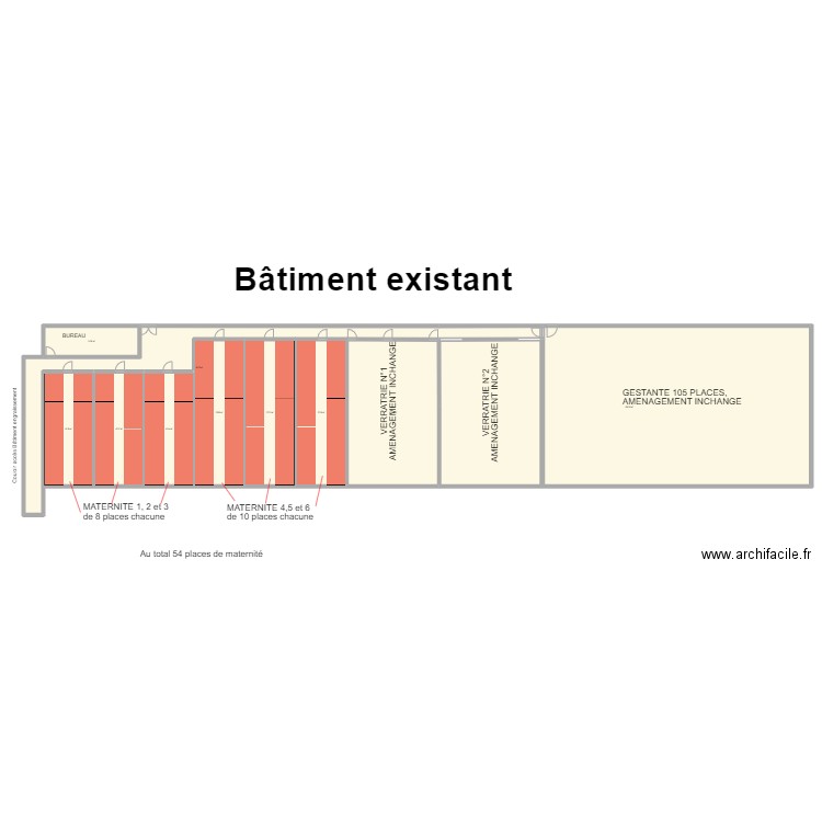 Mater Bief du Fourg avant travaux permis. Plan de 10 pièces et 966 m2