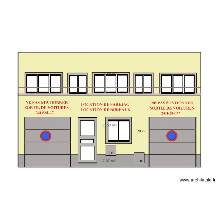 FACADE GARAGE 2. Plan de 0 pièce et 0 m2