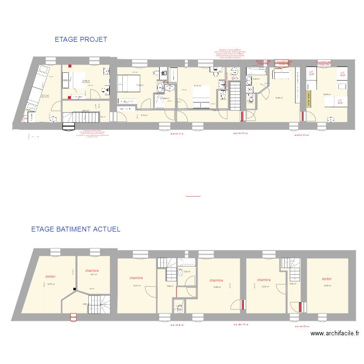 Etage version 18 mai 2021 oliv. Plan de 0 pièce et 0 m2