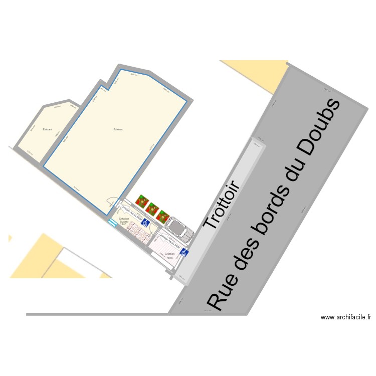 Bucher Saunières. Plan de 6 pièces et 451 m2