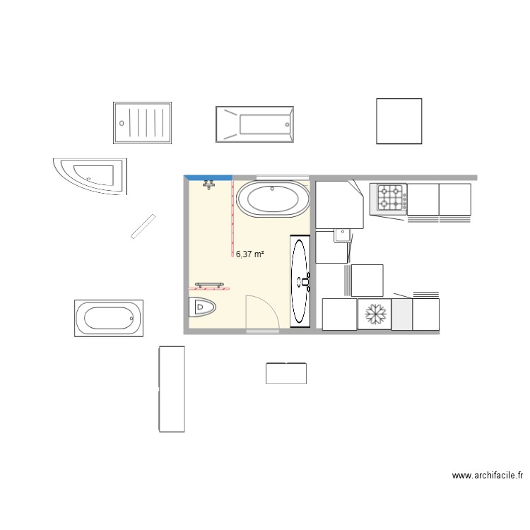 SDB 8 27. Plan de 0 pièce et 0 m2