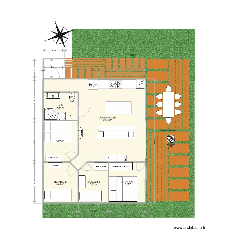 plan projet 3 containers. Plan de 