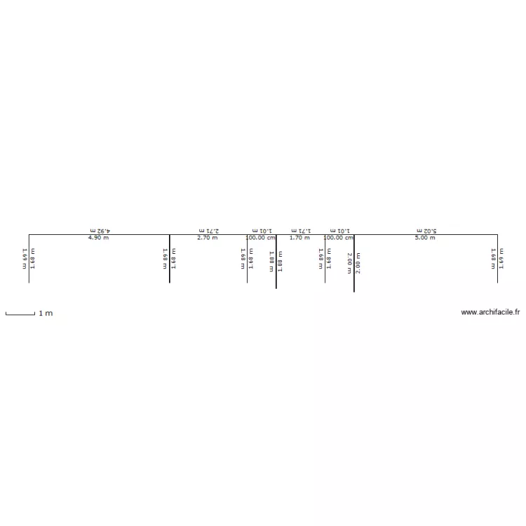 Longeur fausse septique. Plan de 