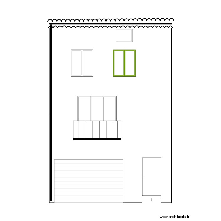 Façade aniane. Plan de 0 pièce et 0 m2