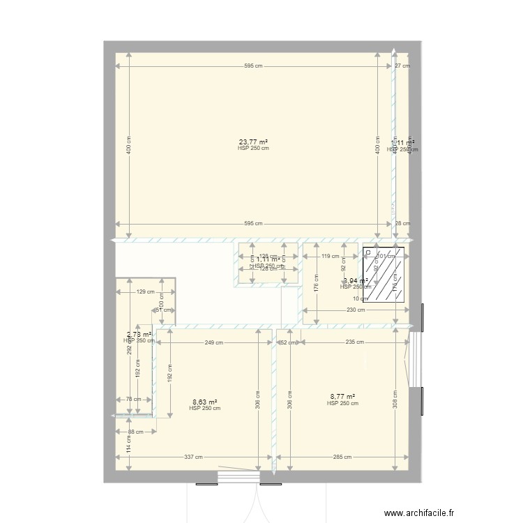 clapiers vf. Plan de 13 pièces et 105 m2