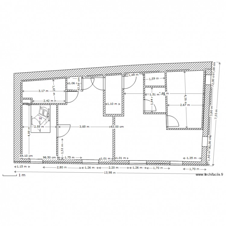  1  Etage. Plan de 0 pièce et 0 m2