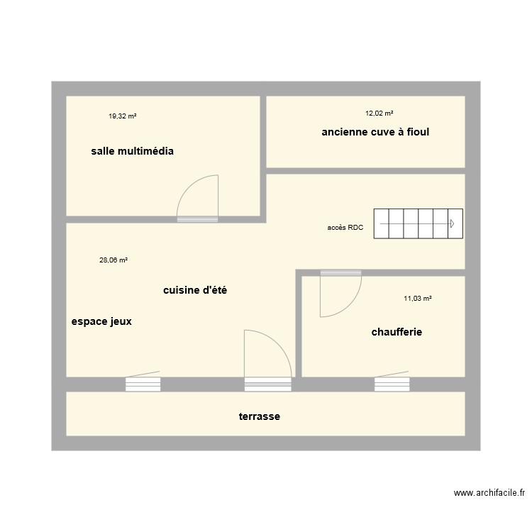 Rez de jardin TANT. Plan de 0 pièce et 0 m2