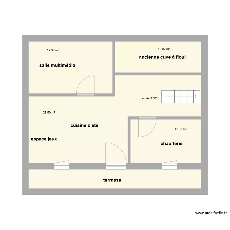 Rez de jardin TANT. Plan de 