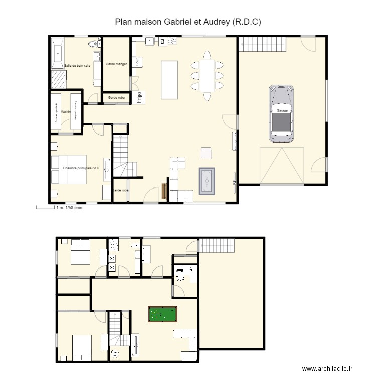 plan 1. Plan de 11 pièces et 125 m2