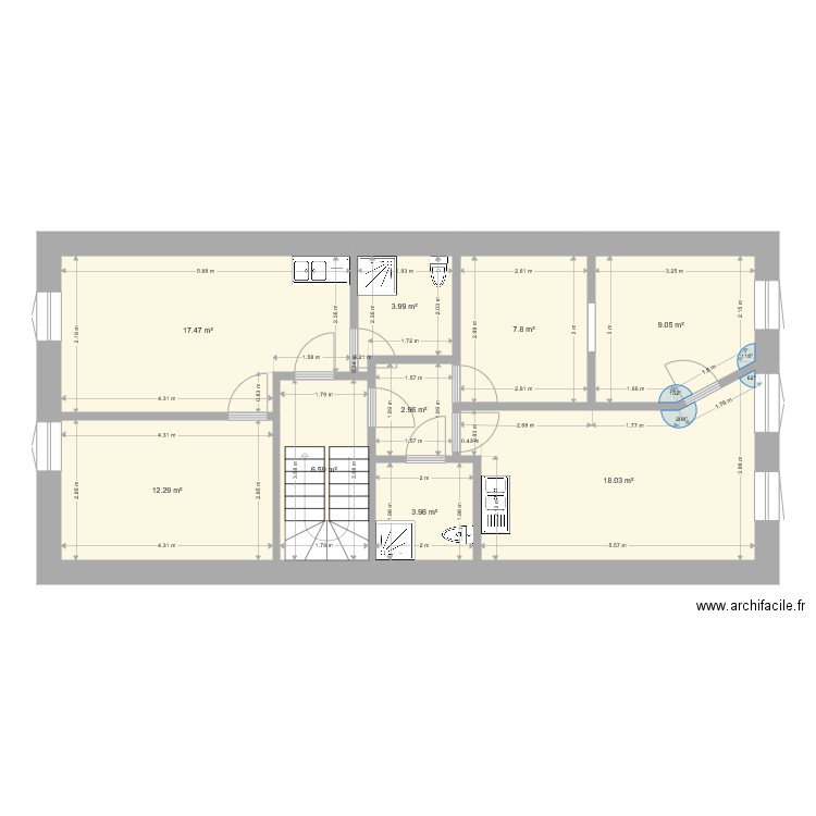 molières projet 1er étage. Plan de 0 pièce et 0 m2