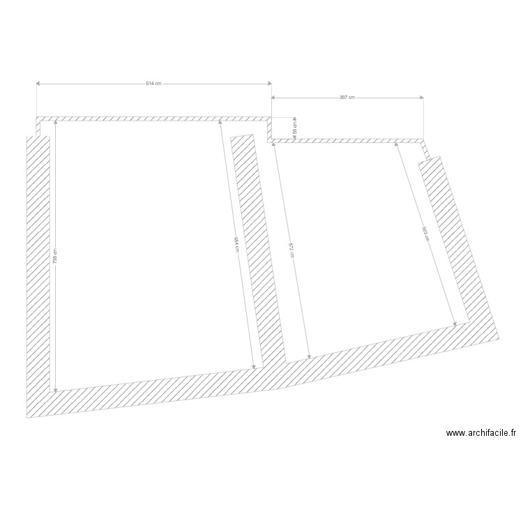 Cotation toiture plat . Plan de 0 pièce et 0 m2