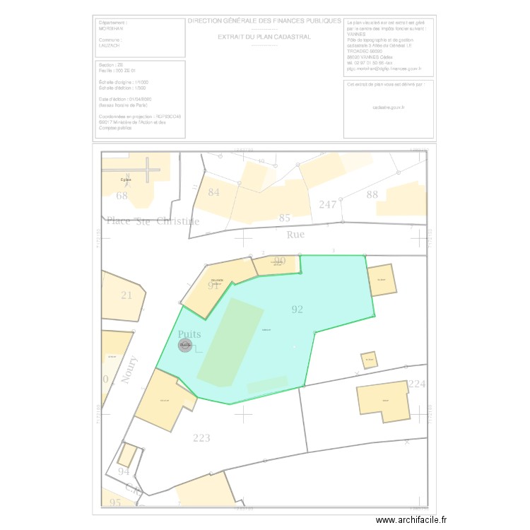 Parcelle LAUZACH. Plan de 0 pièce et 0 m2