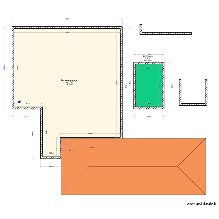  MICHENET. /. NOIXDECOCO. Plan de 2 pièces et 73 m2