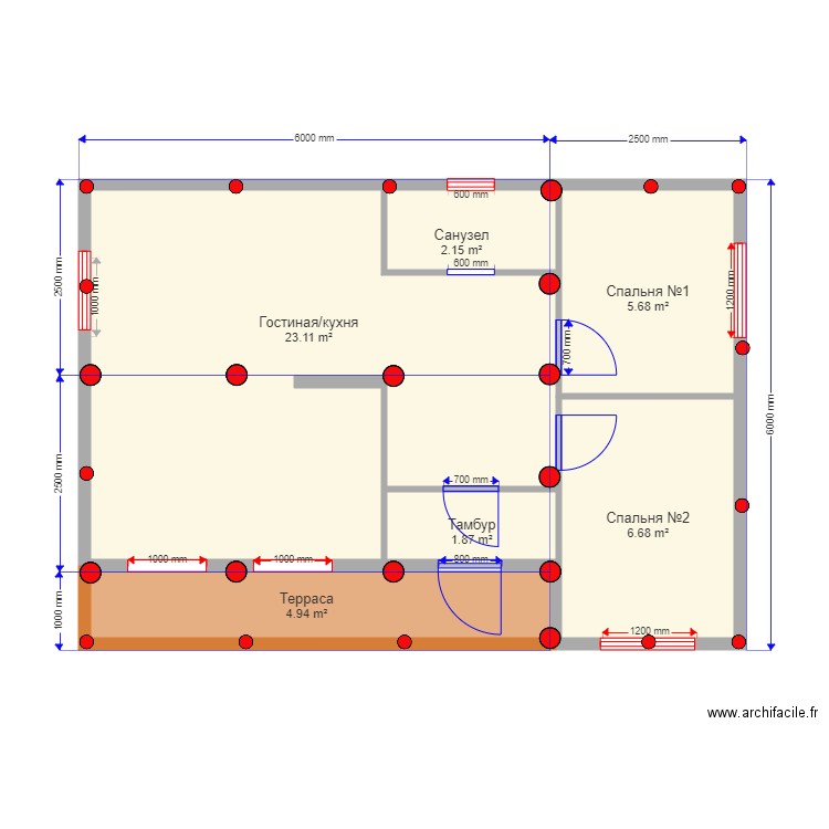 45 5 svai. Plan de 0 pièce et 0 m2