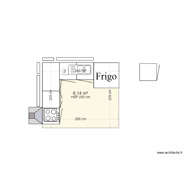 cuisine Longueil 1er etage. Plan de 