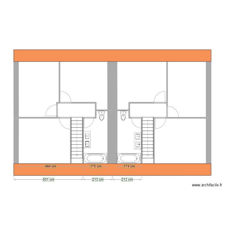 vik. Plan de 54 pièces et 505 m2